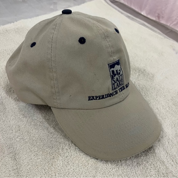 Fahrenheit "Salt Lake Experience the Rockies" Adjustable Beige & Black Ball Cap - Picture 5 of 14
